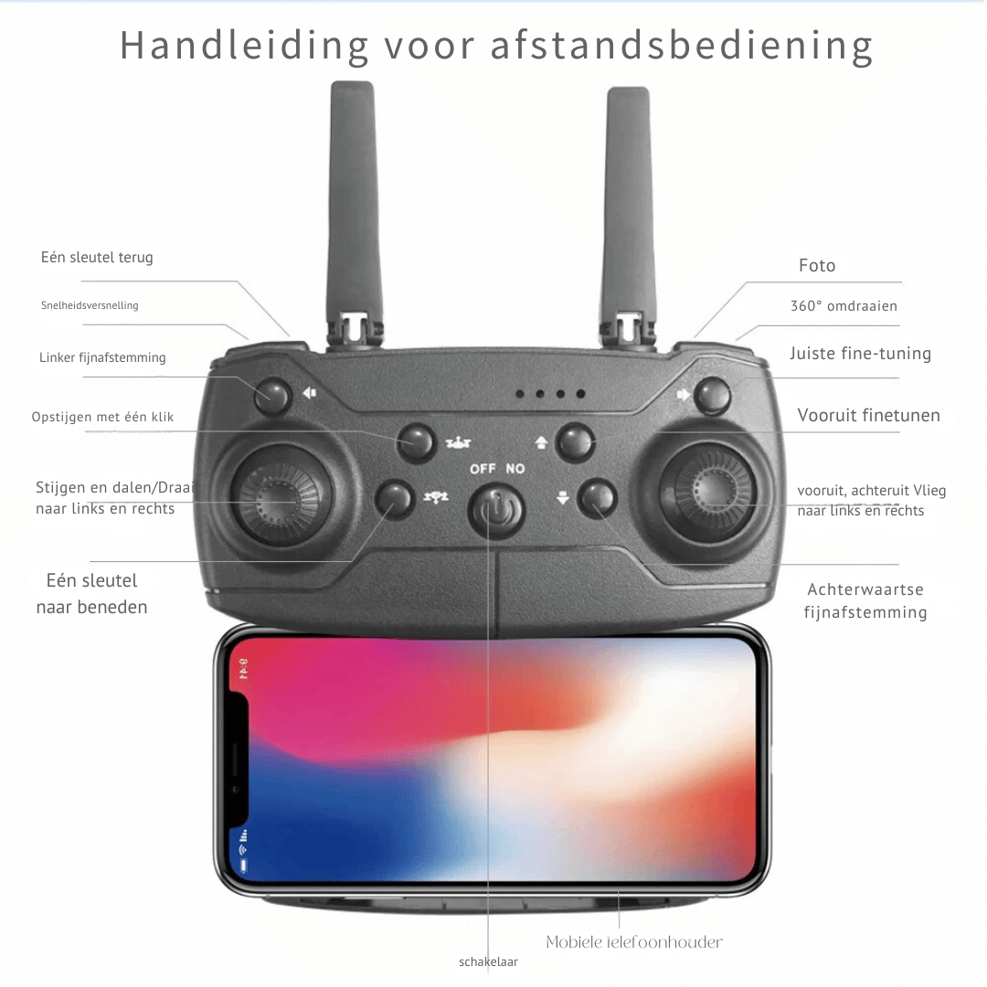 E88Pro RC Drone - 4K Camera Opvouwbaar + Hoogtevasthoudfunctie