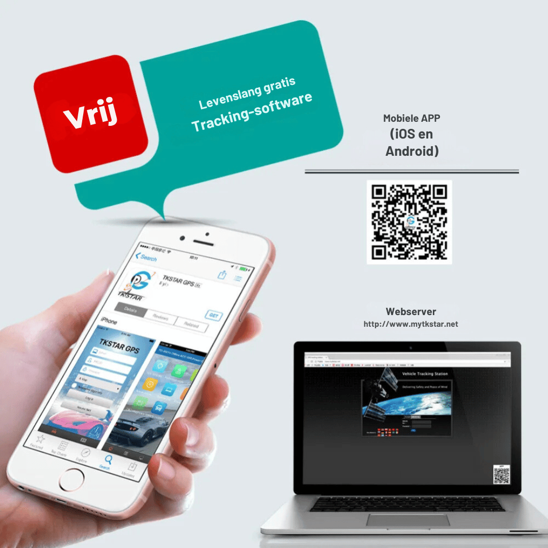 Fiets GPS Tracker - Waterdicht + SOS Alarm