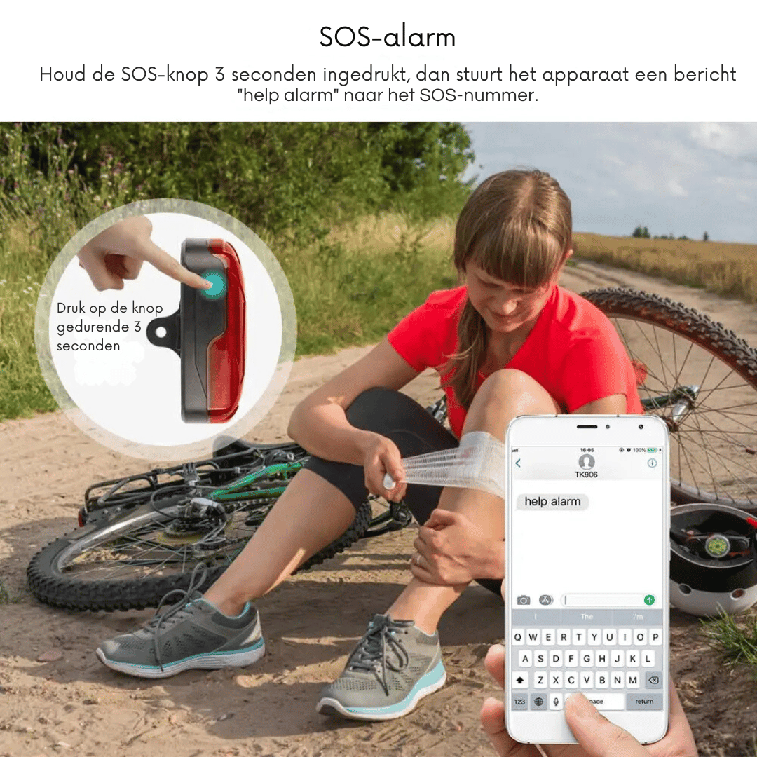 Fiets GPS Tracker - Waterdicht + SOS Alarm
