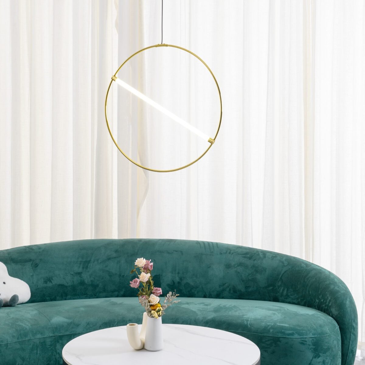 Moderne Scandinavische Hanglamp met LED en Luxe Afwerking-lamp-De Bazelaar