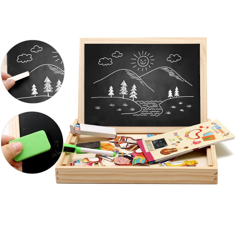 Woods™ - Creatief Magnetisch Speelbord - Unieke Houten Speelervaring-Kind-De Bazelaar