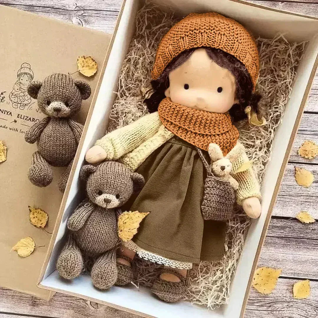 Handgemaakte Waldorf Pop – Zachte Knuffelpop voor Kinderen, Perfect Cadeau-Dolls-De Bazelaar