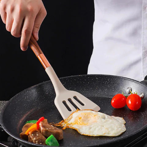 Hittebestendige Siliconen Keukenhulpmiddelen - BPA-vrij - Duurzaam en Veilig-Cooking Utensil Sets-De Bazelaar