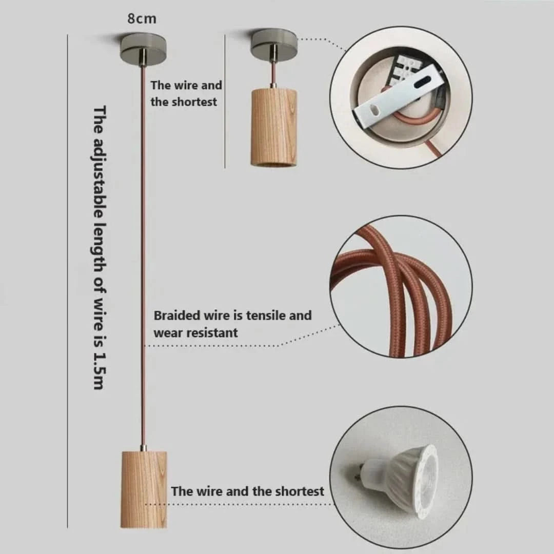 TimberEssence - Scandinavische Houten Hanglamp