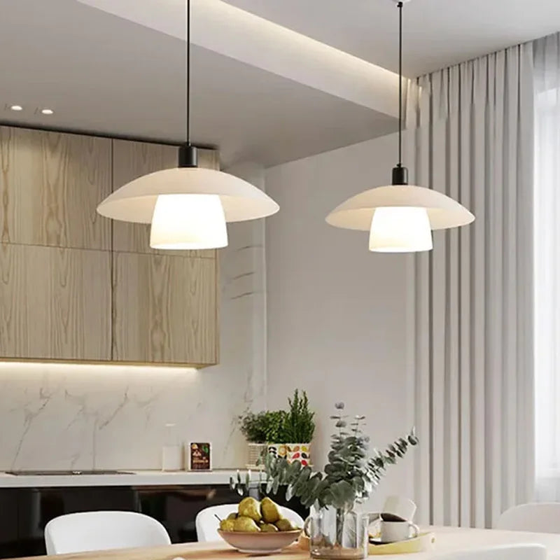 Moderne Japanse Hanglamp met Glazen Kap – Elegant en Minimalistisch-lamp-De Bazelaar