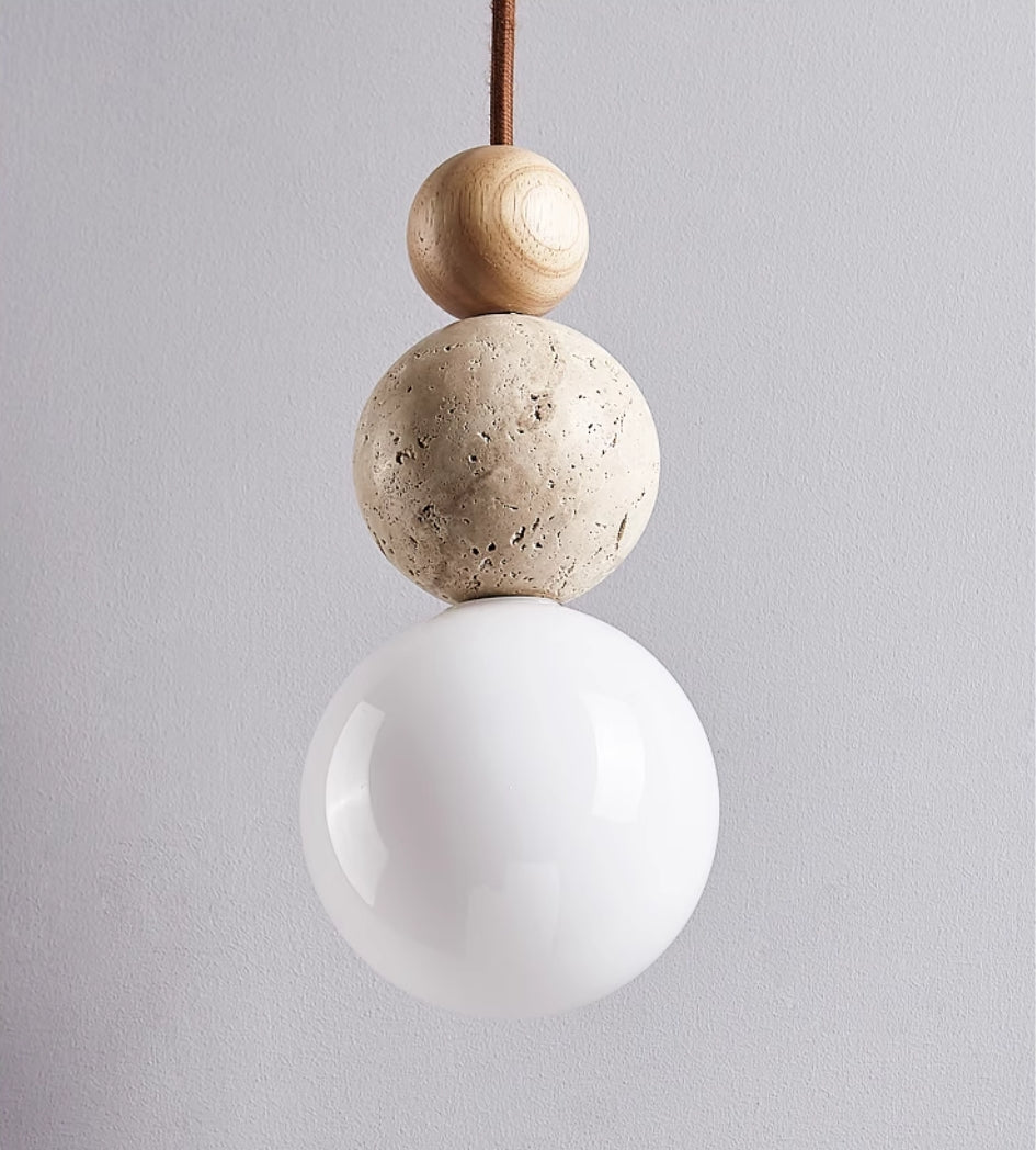 Travertin Hanglamp – Minimalistisch & Stijlvol Design-light decor-De Bazelaar