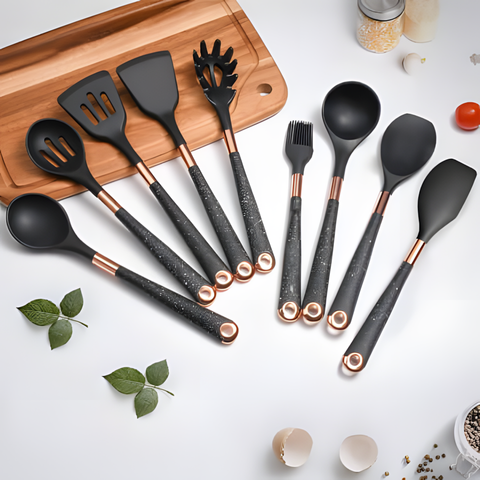 Hittebestendige Siliconen Keukenhulpmiddelen - BPA-vrij - Duurzaam en Veilig-Cooking Utensil Sets-De Bazelaar
