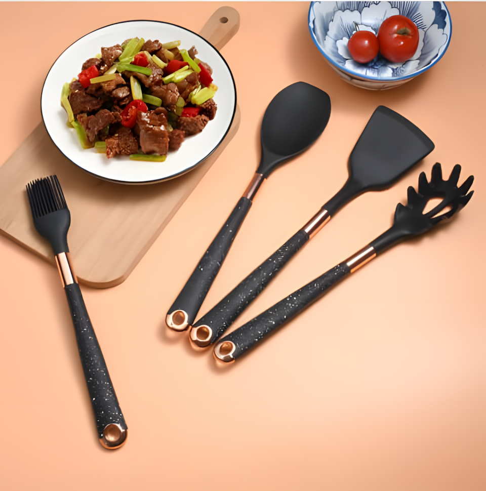 Hittebestendige Siliconen Keukenhulpmiddelen - BPA-vrij - Duurzaam en Veilig-Cooking Utensil Sets-De Bazelaar