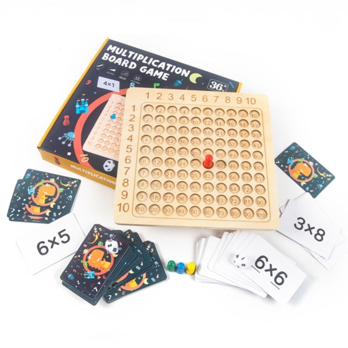 Mathmaster Bordspel - Leuk Leerzaam Strategisch Spel-Toys-De Bazelaar