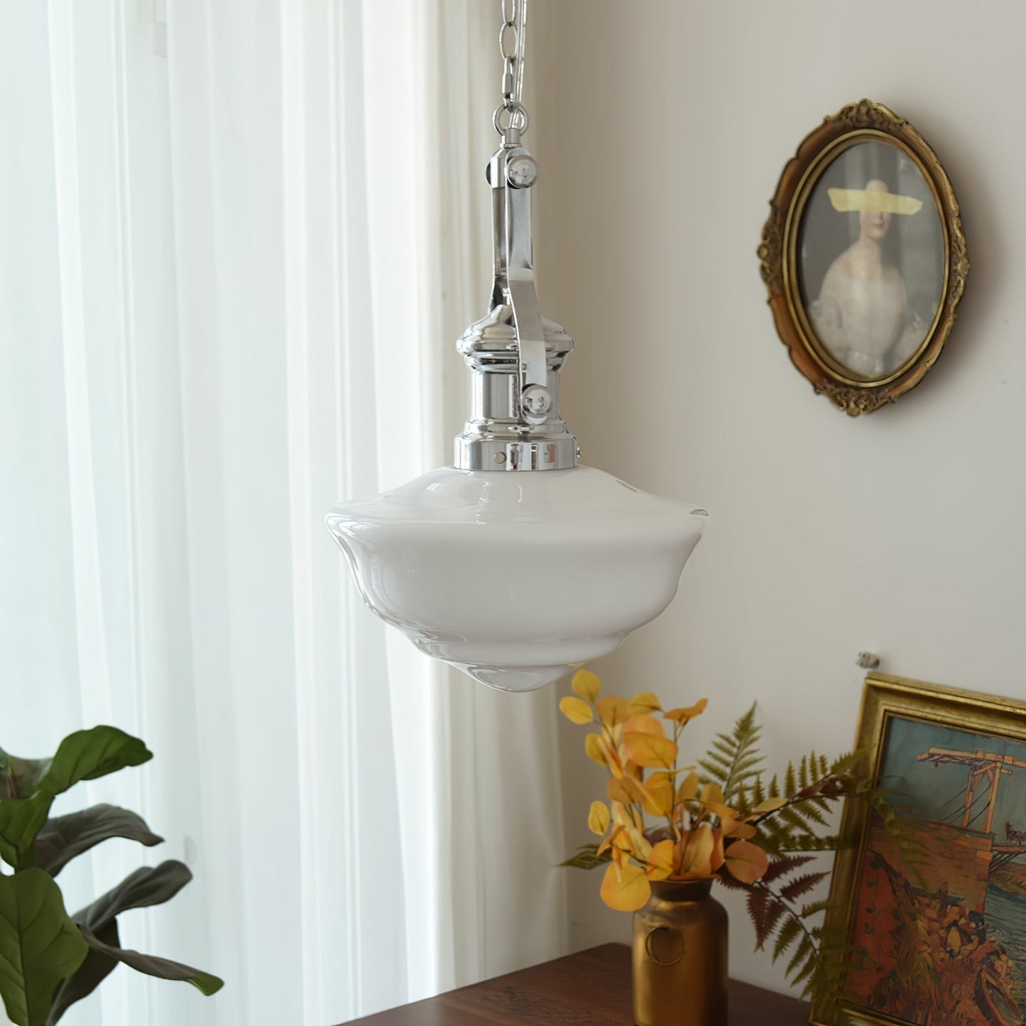 Klassieke School Hanglamp met LED – Tijdloos en Energiezuinig-lamp-De Bazelaar