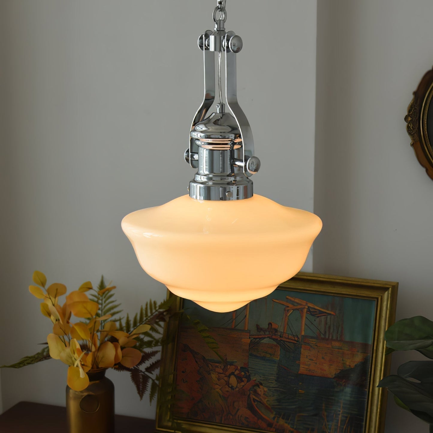 Klassieke School Hanglamp met LED – Tijdloos en Energiezuinig-lamp-De Bazelaar