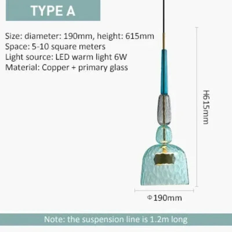 Hanglamp met Gekleurd Glas – Modern en Stijlvol Design-lamp-De Bazelaar