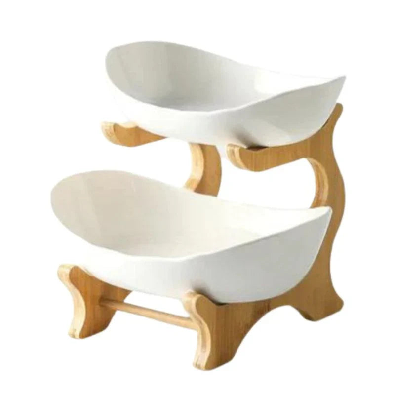 Moderne Bamboe Fruitmand - 2 tot 3 Niveaus - Stijlvol en Ruimtebesparend-Tableware & Dining Accessories-De Bazelaar