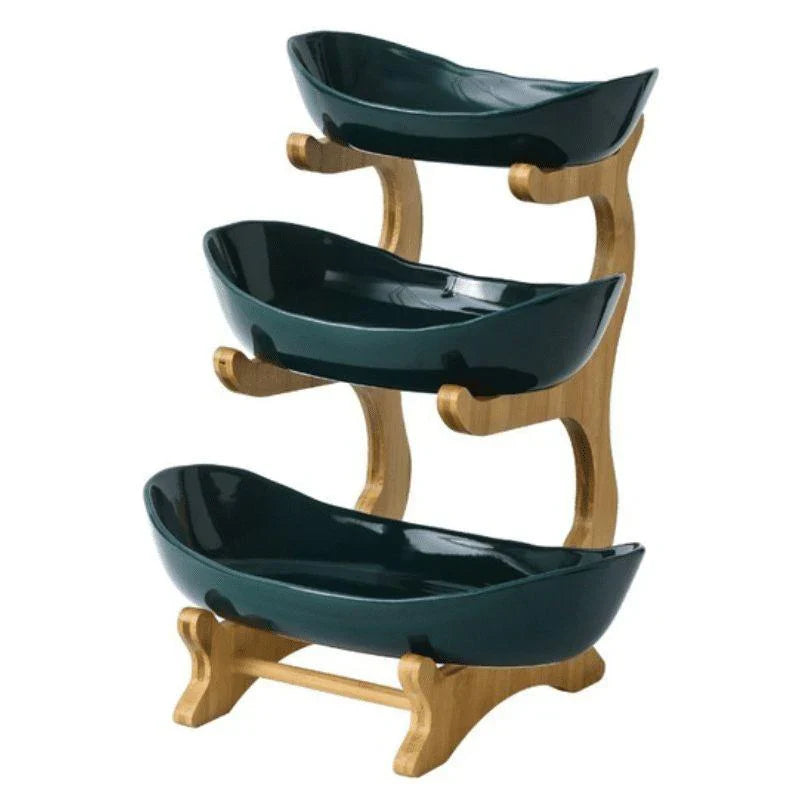 Moderne Bamboe Fruitmand - 2 tot 3 Niveaus - Stijlvol en Ruimtebesparend-Tableware & Dining Accessories-De Bazelaar