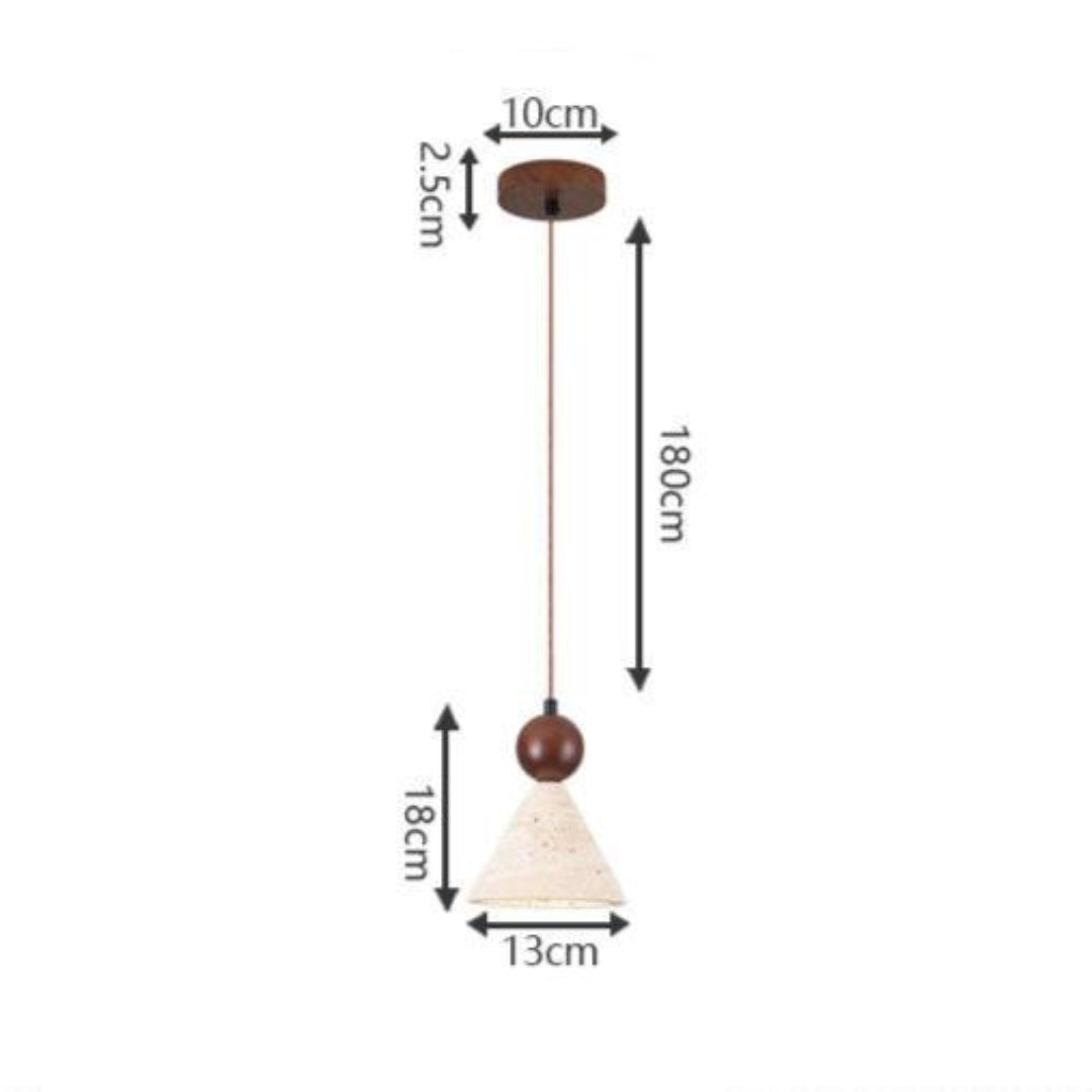 Retro Travertin Hanglamp – Tijdloze Luxe en Verfijning