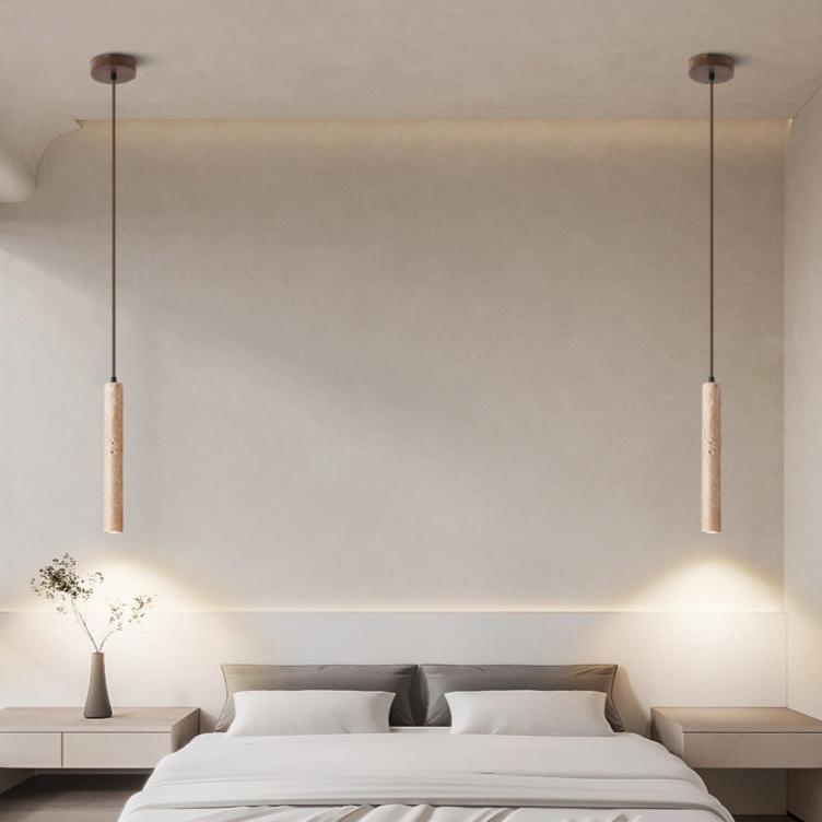 Minimalistische Travertijn Hanglamp LED-light decor-De Bazelaar