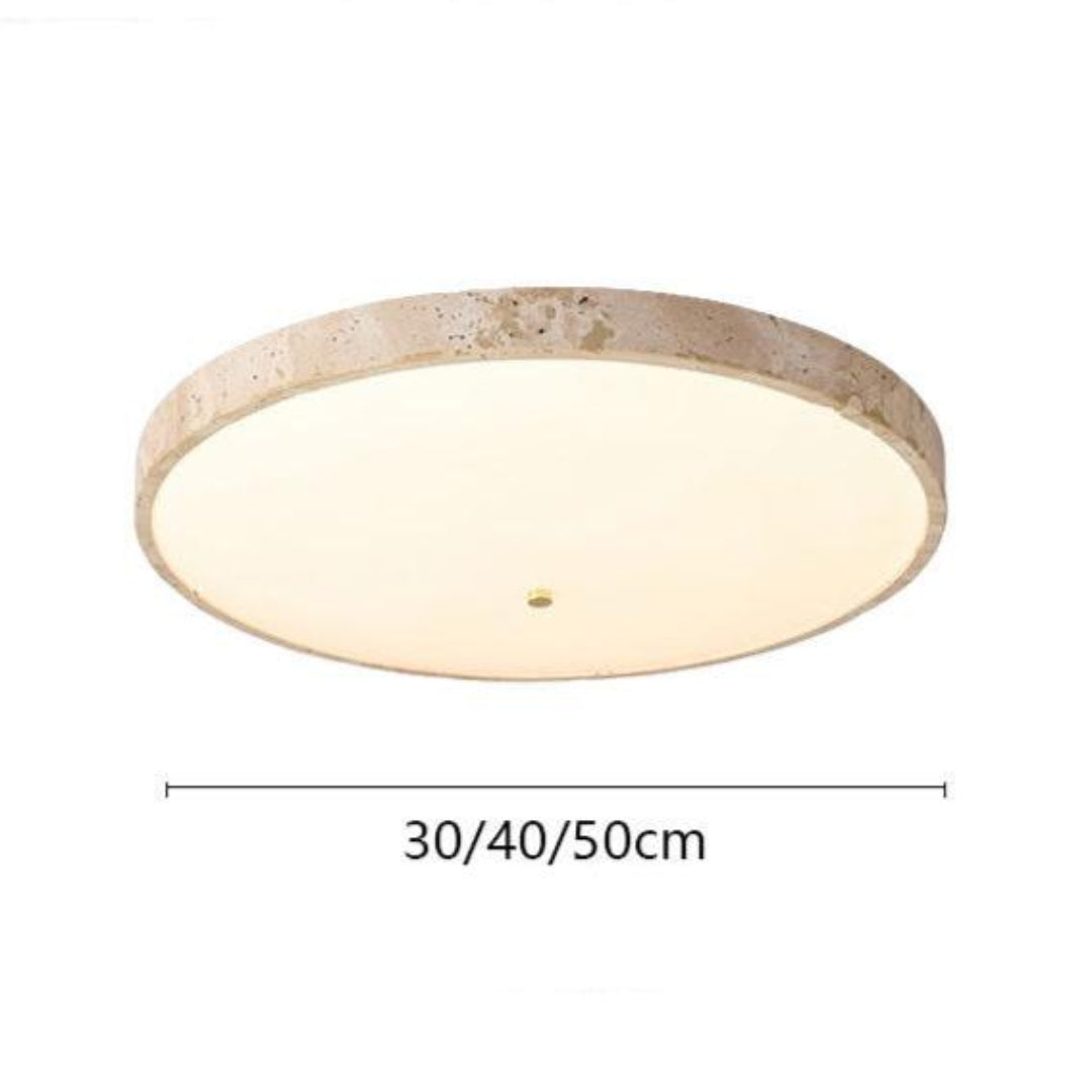 Ronde Plafondlamp Travertin Crème - Moderne LED-verlichting