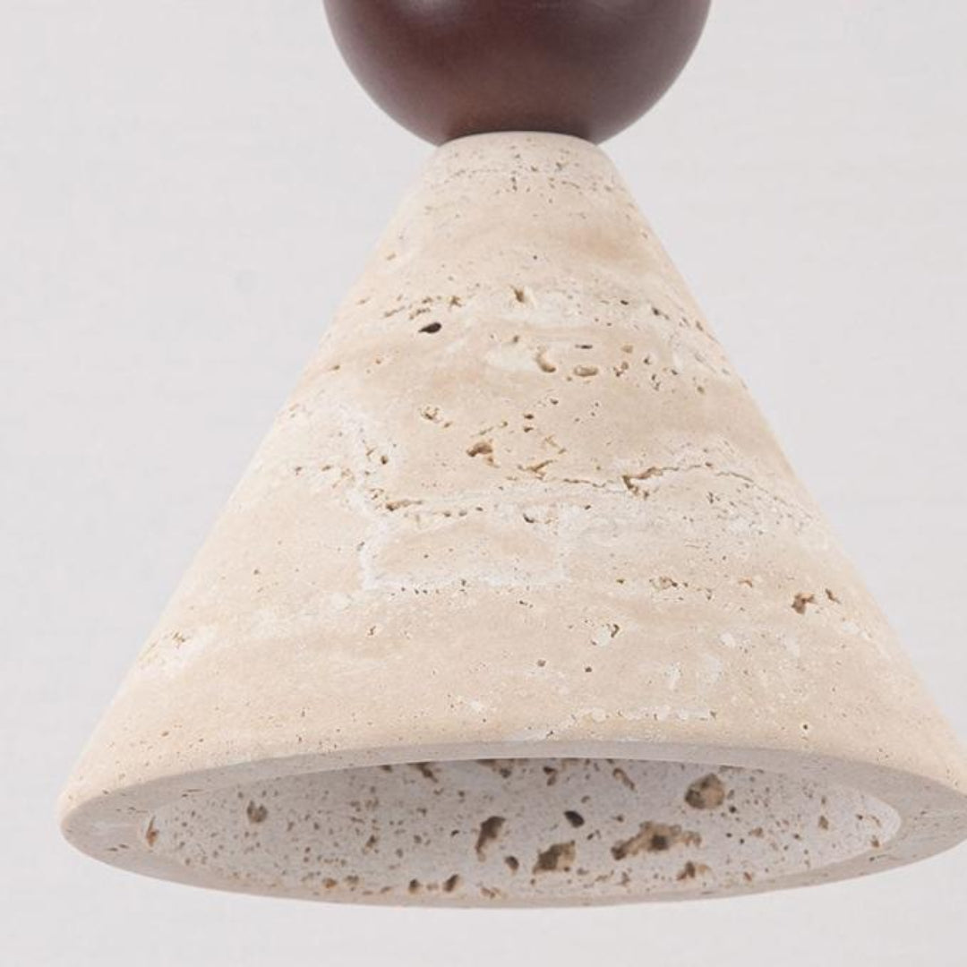 Retro Travertin Hanglamp – Tijdloze Luxe en Verfijning