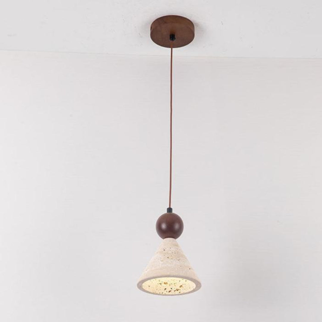 Retro Travertin Hanglamp – Tijdloze Luxe en Verfijning