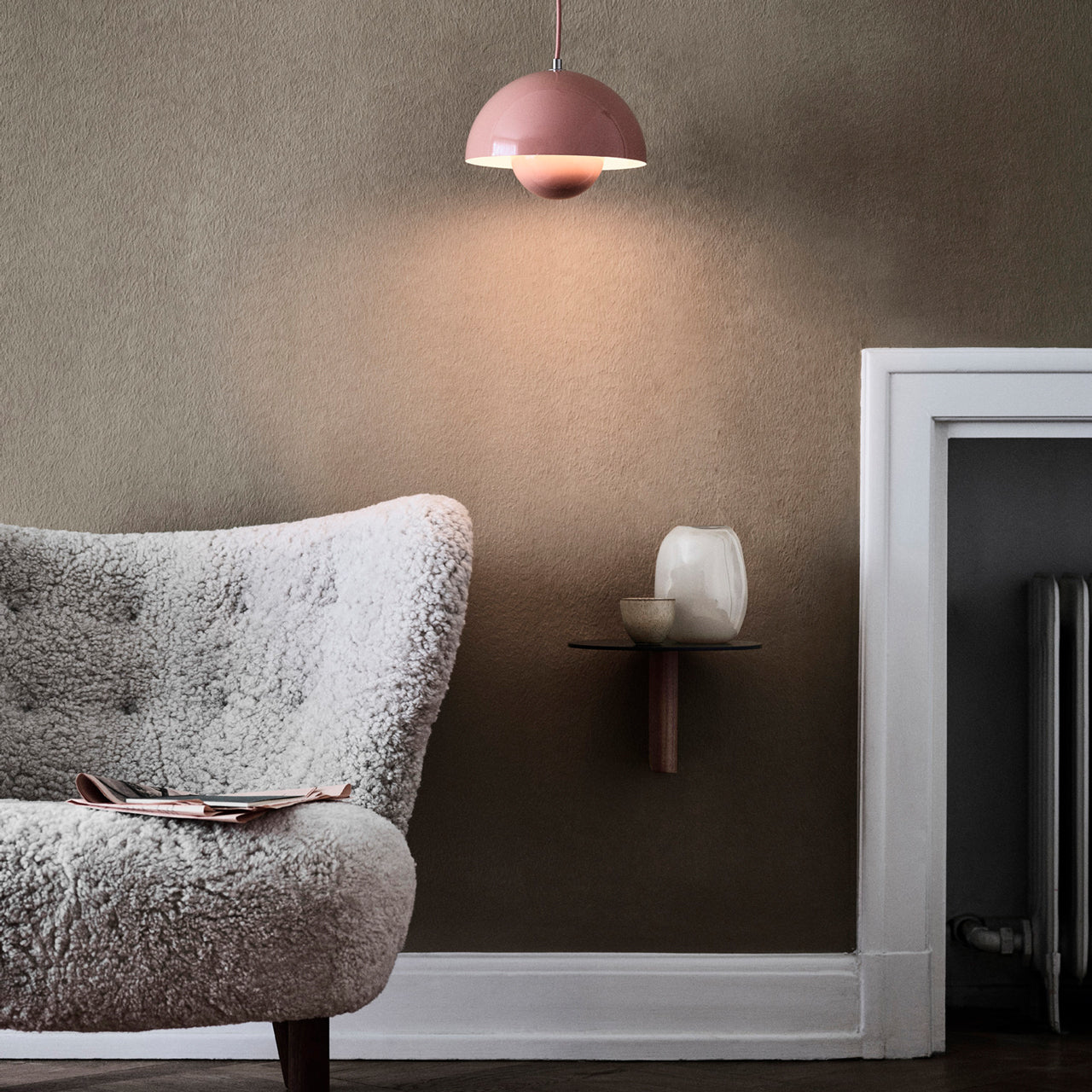 Elegante Houten Plafondlamp met Warme Verlichting-Lamps-De Bazelaar