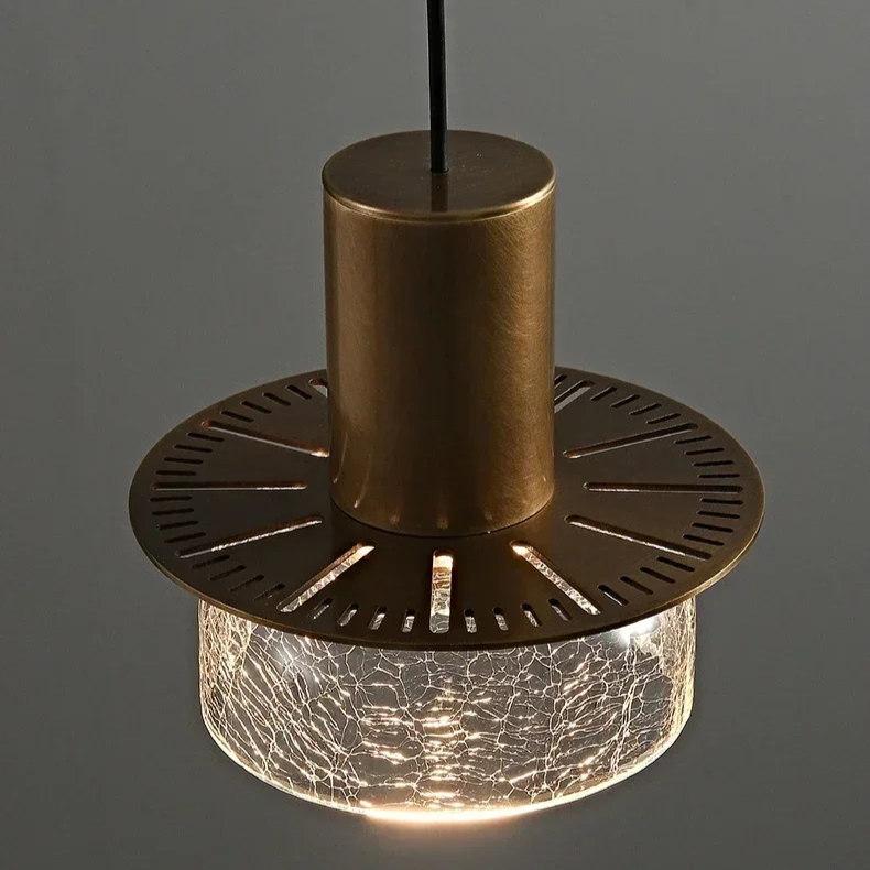 Retro LED Hanglamp Gebroken Glas - Luxe & Stijlvol-light decor-De Bazelaar