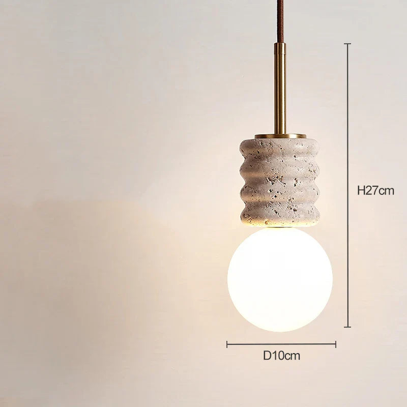 Elegante LED Hanglamp met Moderne Steenafwerking-light decor-De Bazelaar