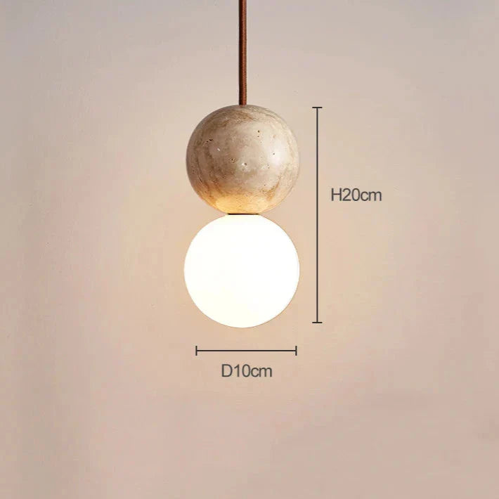LED Hanglamp Creme Steen - Retro & Minimalistisch-light decor-De Bazelaar
