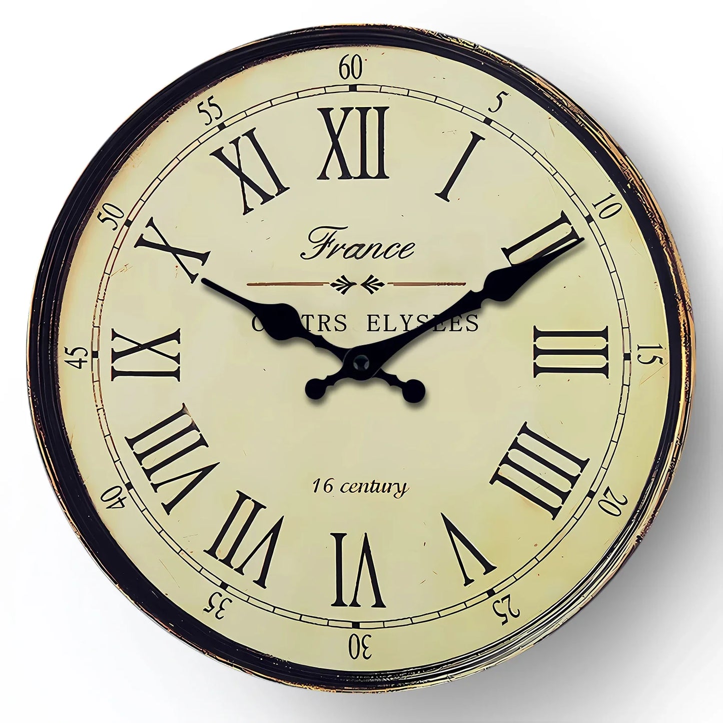 Wandklok - Klassiek Frans Ontwerp - Stille Quartz Beweging-Wall Clocks-De Bazelaar