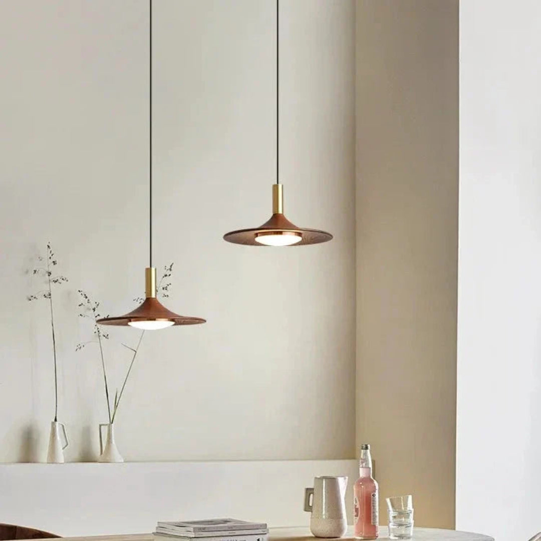 LED Hanglamp Walnotenhout - Japans Minimalistisch Ontwerp