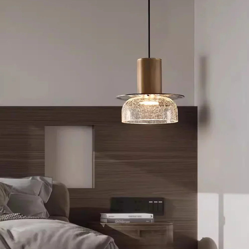 Retro LED Hanglamp Gebroken Glas - Luxe & Stijlvol-light decor-De Bazelaar