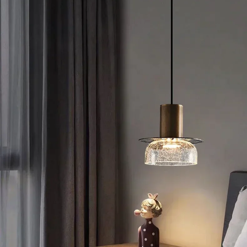 Retro LED Hanglamp Gebroken Glas - Luxe & Stijlvol-light decor-De Bazelaar