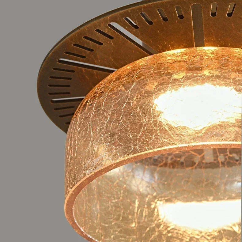 Retro LED Hanglamp Gebroken Glas - Luxe & Stijlvol-light decor-De Bazelaar