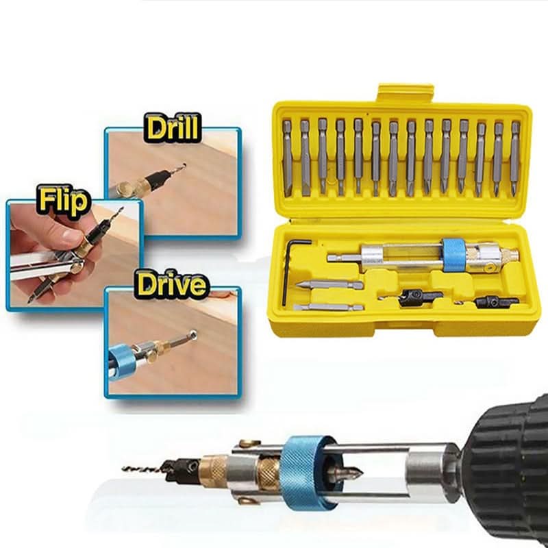 FlippDrill set - draaibare kop voor nauwkeurig boren-Drill Set-De Bazelaar