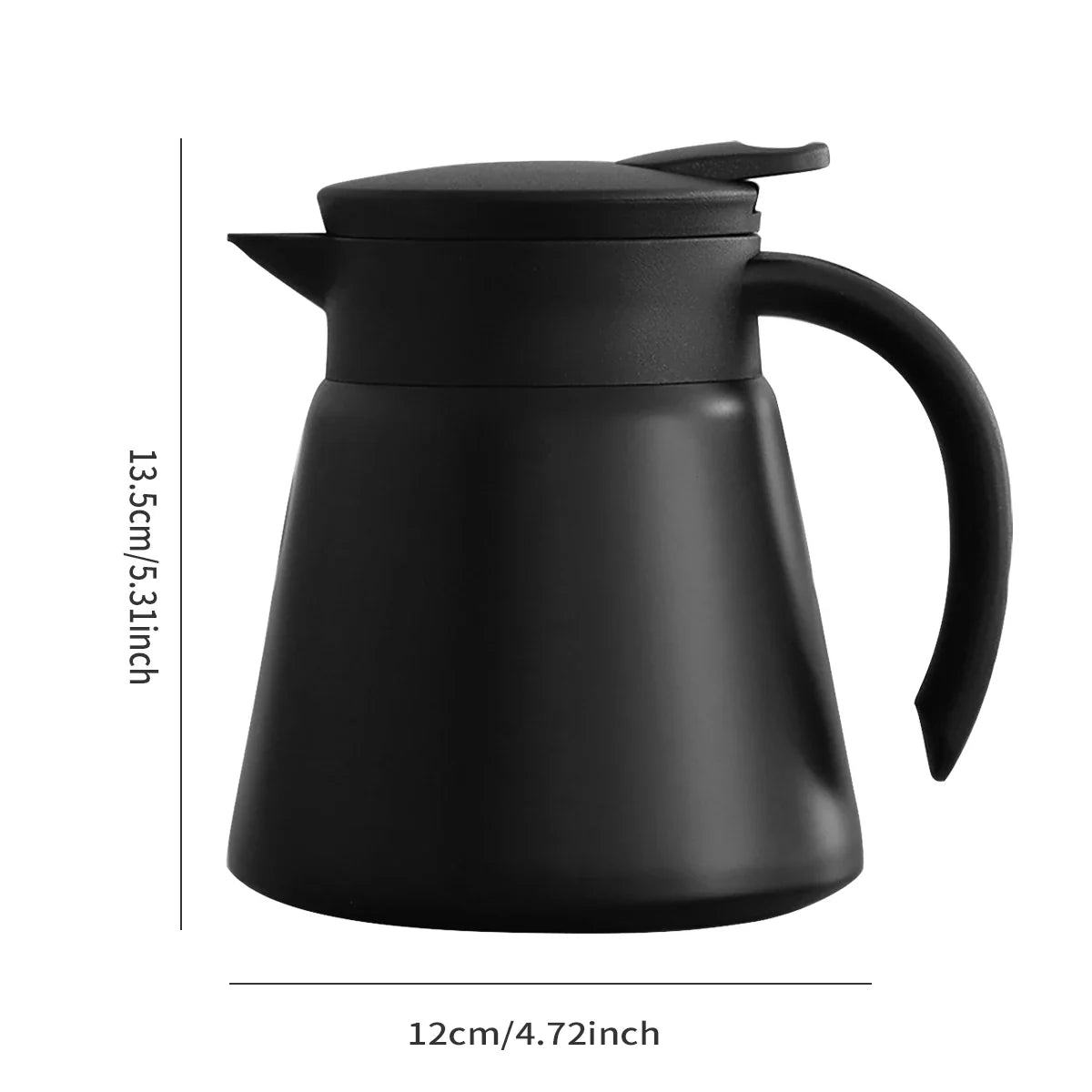 Thermisch Geïsoleerde Karaf 600ml - Perfecte Temperatuur - Stijlvol Ontwerp-Coffee & Tea-De Bazelaar