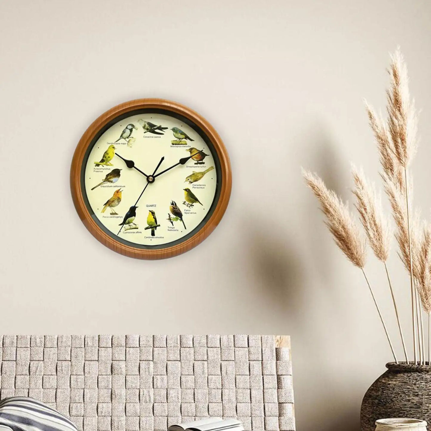 Wandklok - Decoratief Tijdstuk met Vogelgeluiden - Unieke Sfeer-Wall Clocks-De Bazelaar