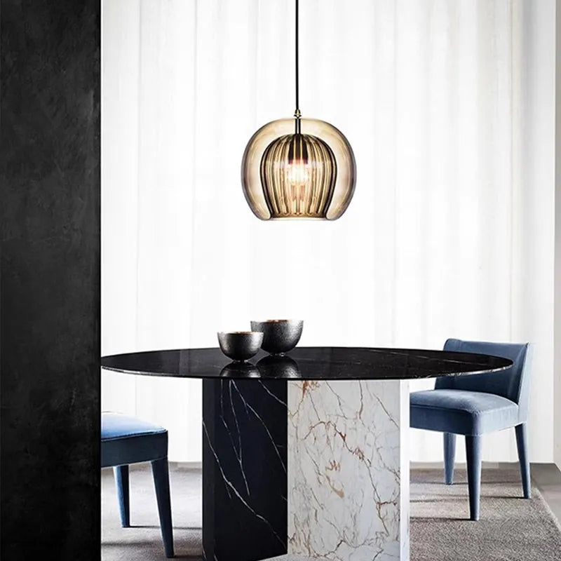 Luxe Gouden Glazen Hanglamp - Modern en Elegant Design-lamp-De Bazelaar