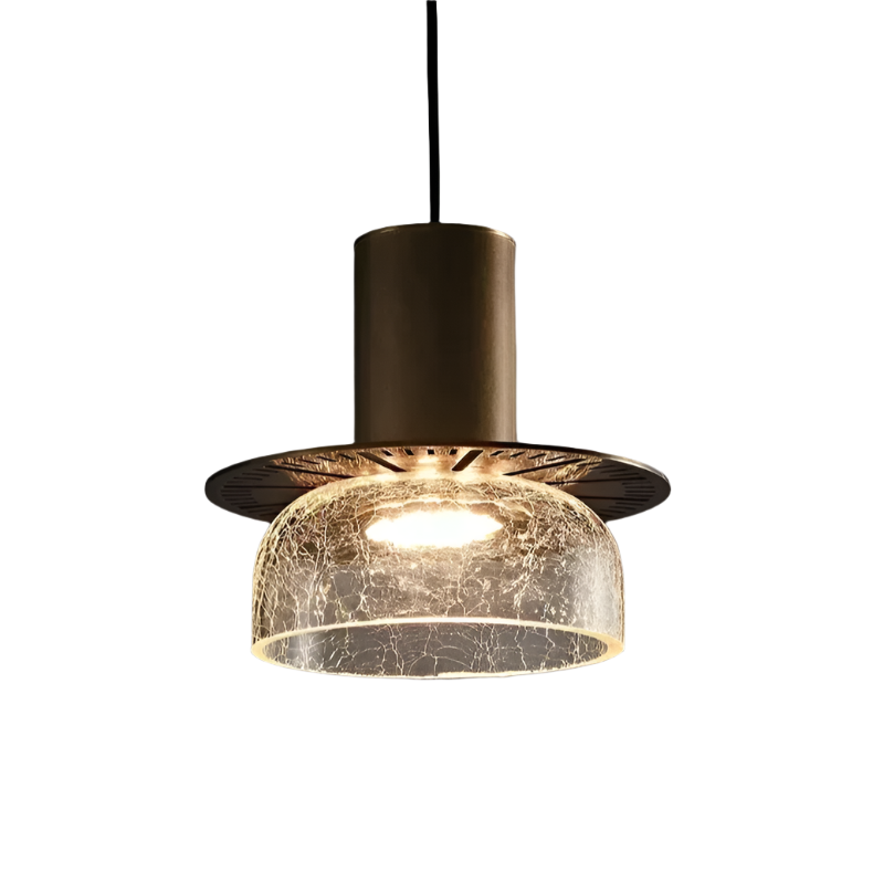 Retro LED Hanglamp Gebroken Glas - Luxe & Stijlvol-light decor-De Bazelaar
