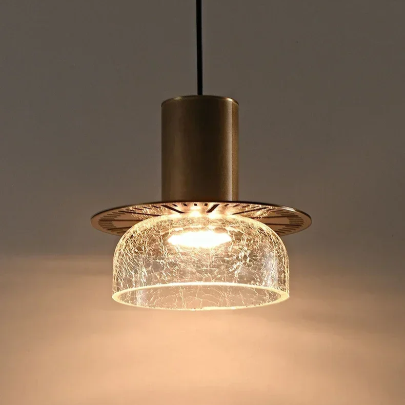 Retro LED Hanglamp Gebroken Glas - Luxe & Stijlvol-light decor-De Bazelaar