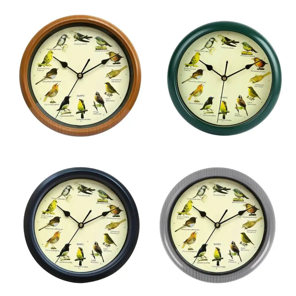 Wandklok - Decoratief Tijdstuk met Vogelgeluiden - Unieke Sfeer-Wall Clocks-De Bazelaar