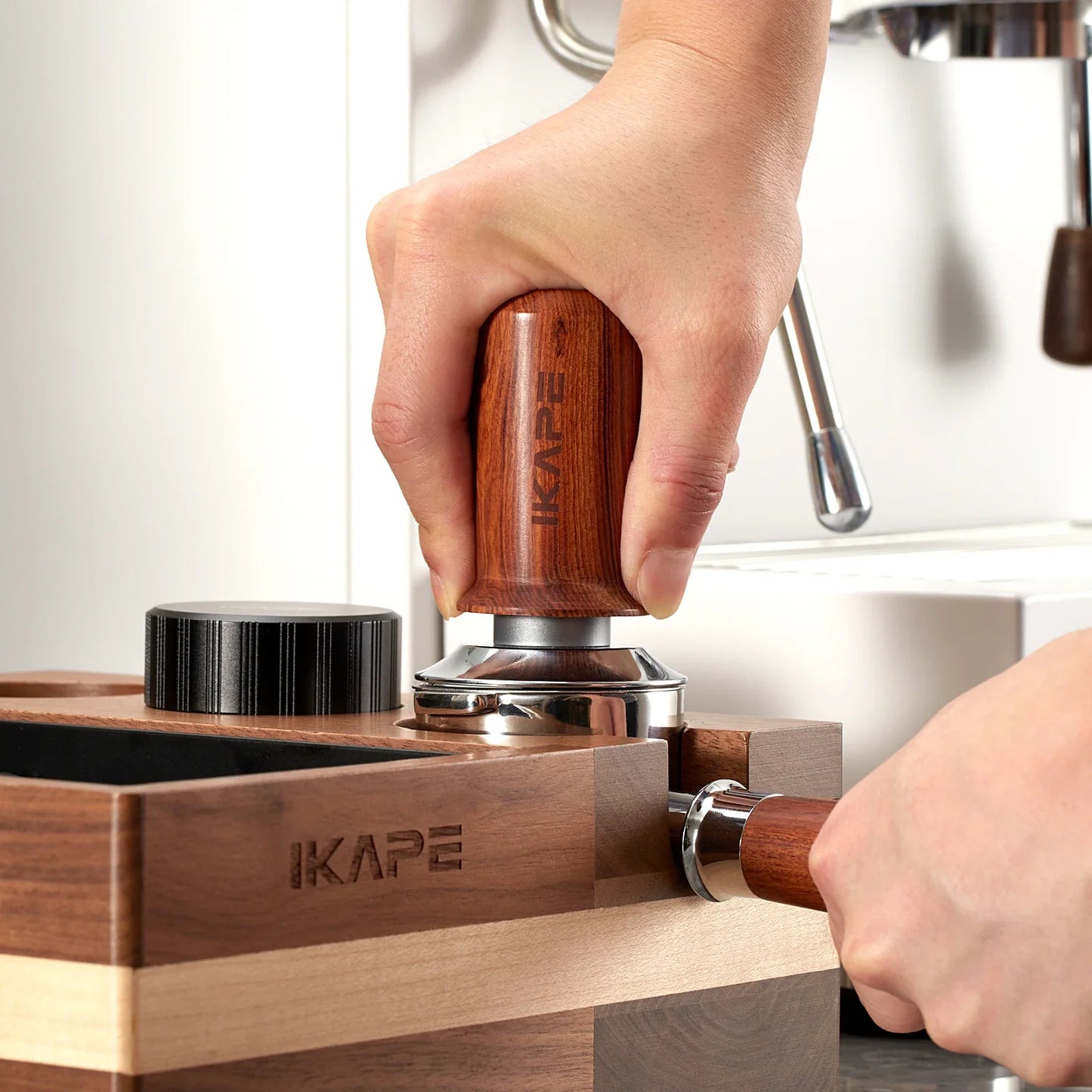 Spring Loaded IKAPE Espresso Tamper - Perfecte Druk - Professionele Koffieervaring-Coffee & Tea-De Bazelaar
