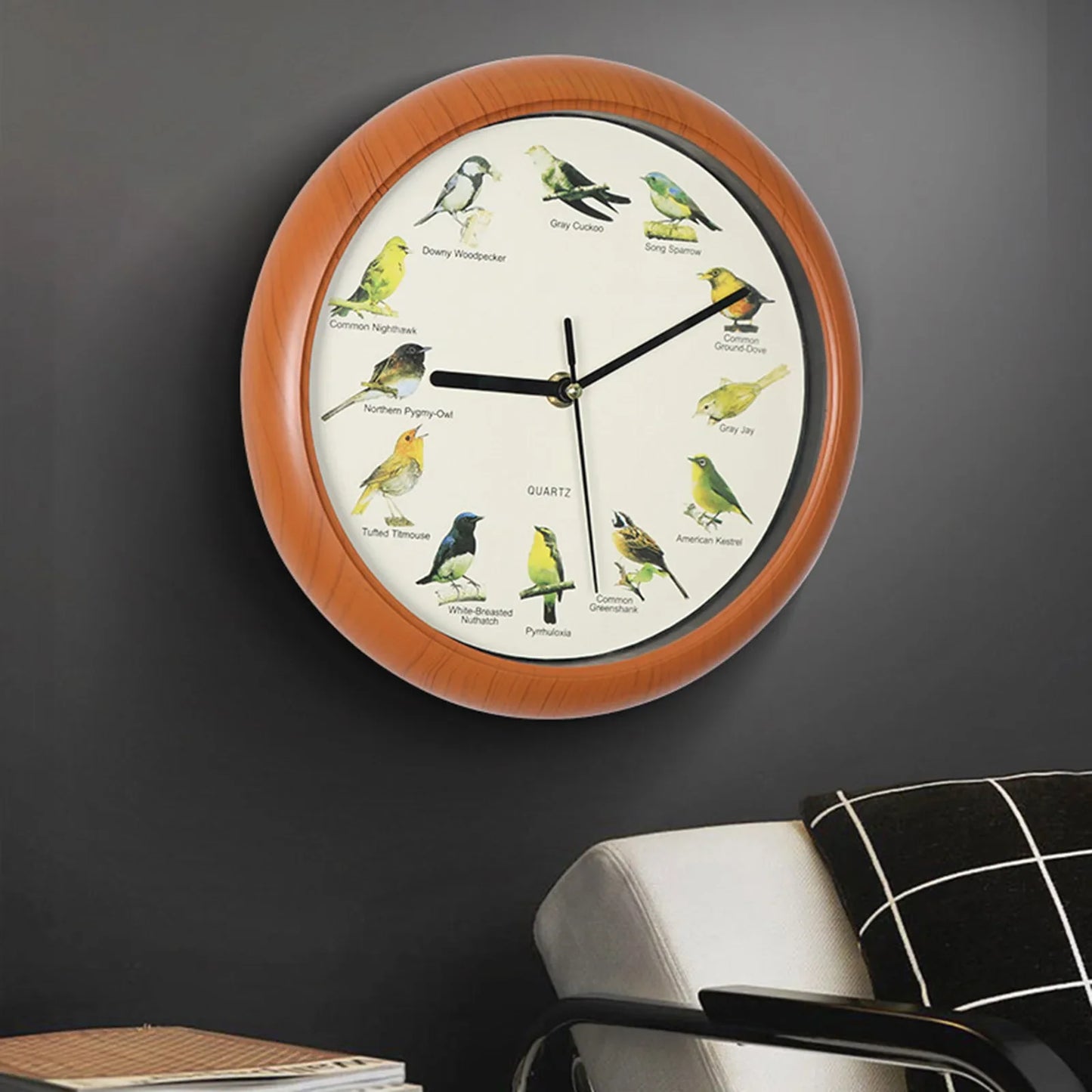 Wandklok - Decoratief Tijdstuk met Vogelgeluiden - Unieke Sfeer-Wall Clocks-De Bazelaar