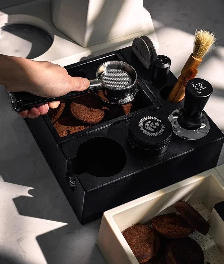 Multifunctionele Koffie Tampstation - Inclusief Knock Box - Perfecte Espresso!-Coffee & Tea-De Bazelaar