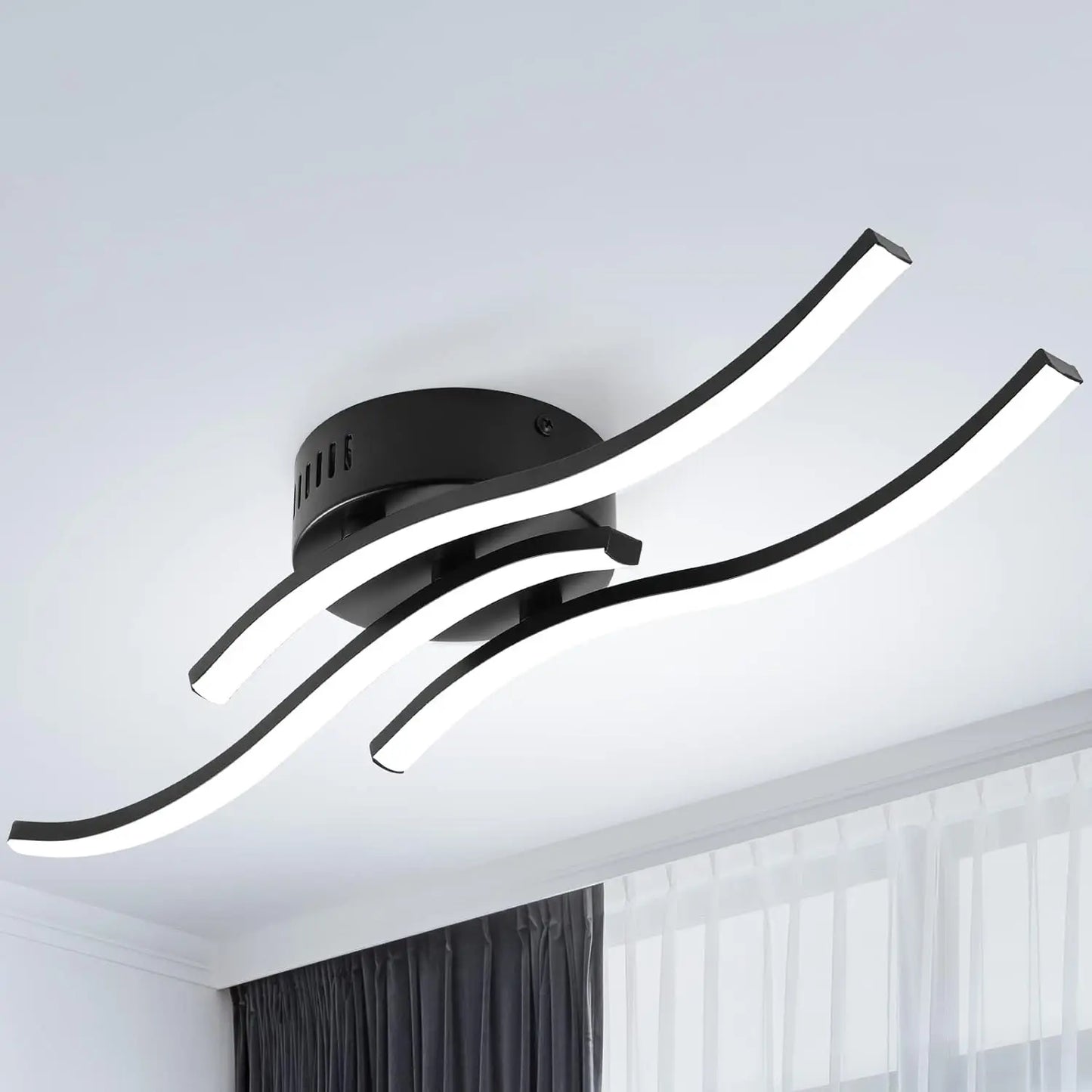 LED Plafondlamp Golvend Design – Energiezuinig en Stijlvol-Lamps-De Bazelaar