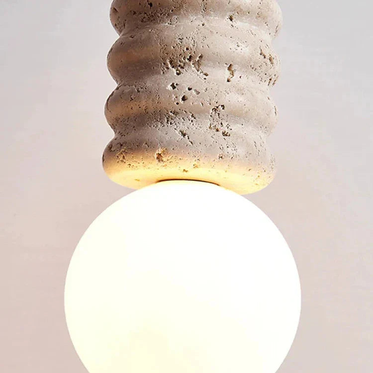 Elegante LED Hanglamp met Moderne Steenafwerking-light decor-De Bazelaar