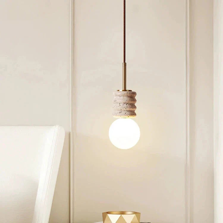 Elegante LED Hanglamp met Moderne Steenafwerking-light decor-De Bazelaar