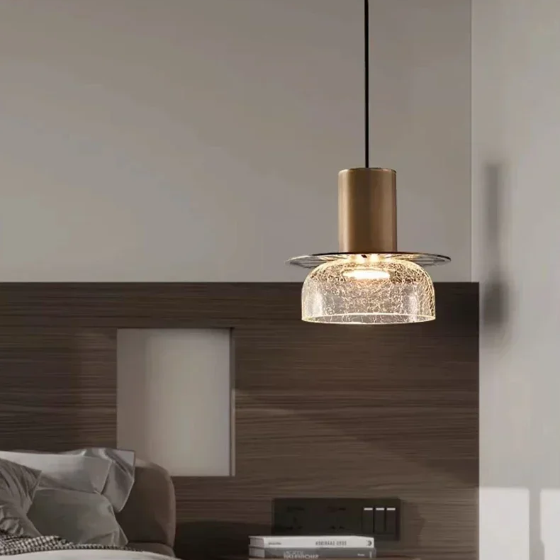 Retro LED Hanglamp Gebroken Glas - Luxe & Stijlvol-light decor-De Bazelaar