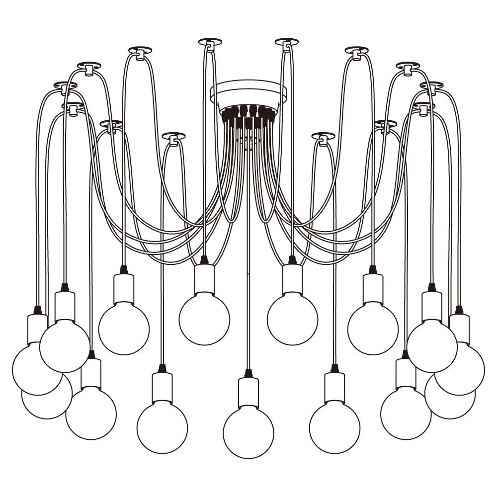 Spider Plafondlamp – Modern Industrieel Design-light decor-De Bazelaar