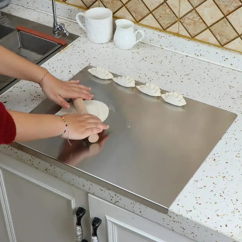 SteelEdge - RVS Antislip Snijplank met Rand - Veilig en Duurzaam-Cutting & Serving Boards-De Bazelaar
