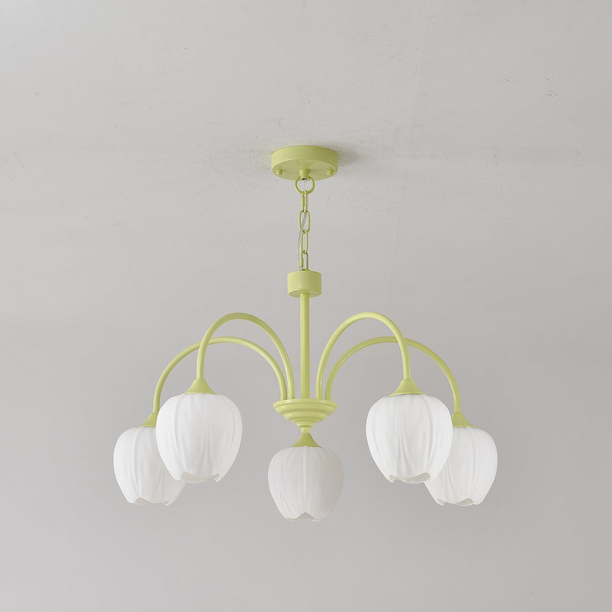 Tulip Elegante Matcha Kroonluchter – Luxe en Sfeervol Design-lamp-De Bazelaar