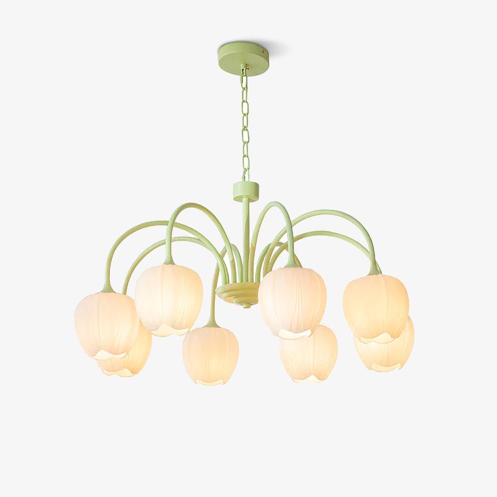 Tulip Elegante Matcha Kroonluchter – Luxe en Sfeervol Design-lamp-De Bazelaar